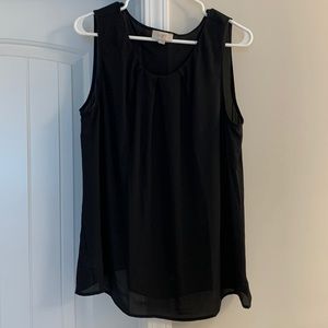 Black sleeveless blouse